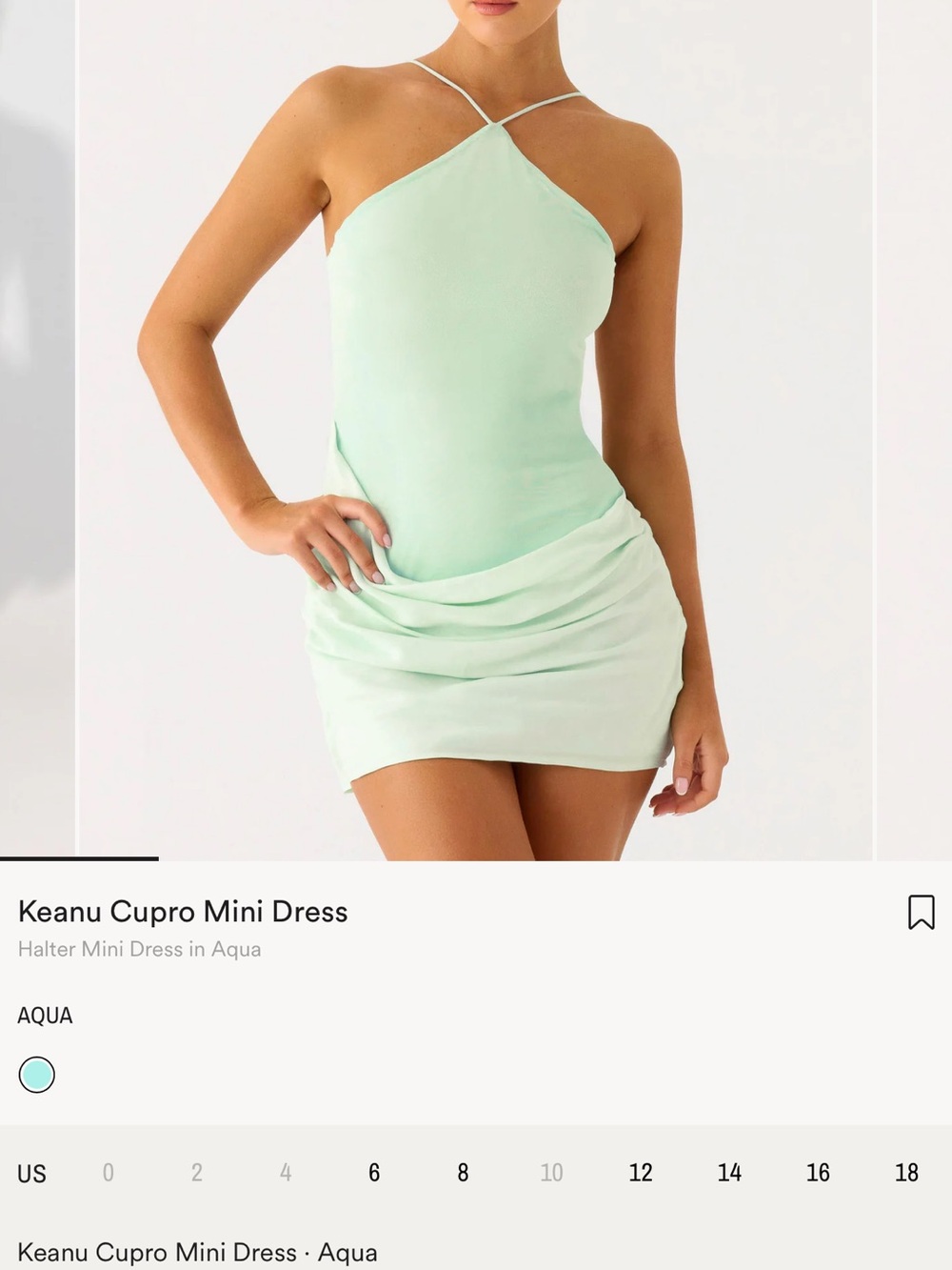 Peppermayo Keanu Mini Dress in Mint Green